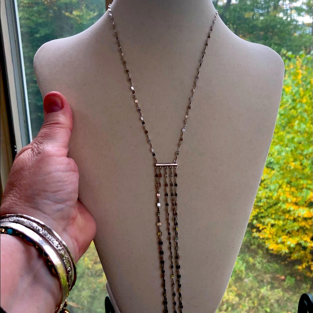 QVC Vicenza Sterling Silver Polished Fringe Necklace